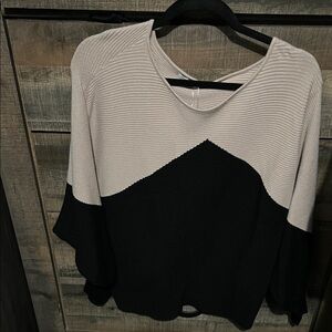 Lascana Pure Selection Stylish Black and Cream Women's Sweater New Size Medium